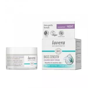 Lavera Basis Sensitiv Kalmerende nachtcrème zonder parfum 50 ml