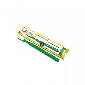 Lamazuna Bioplastische tandenborstel met vervangbare kop, zacht, groen