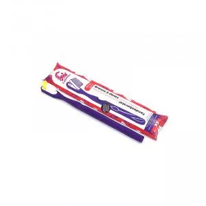 Lamazuna Bioplastische tandenborstel met vervangbare kop, medium hard, paars