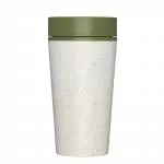 Circular Cup (340 ml) - crème/groen - uit papieren wegwerpbekertjes