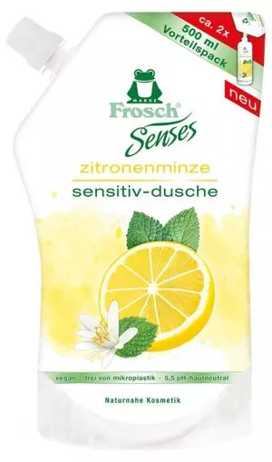 Frosch EKO Senses Douchegel Citron mint - vervangingspatroon 500ml