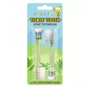 Jack n Jill Vervangingskoppen voor de Tickle Tooth sonische tandenborstel (2 stuks) - voor de allerkleinsten