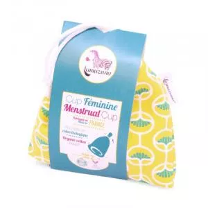 Lamazuna Menstruatiecup in geel - M - platina gehard silicone