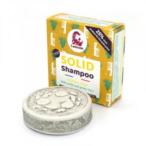 Stugge shampoo voor normaal haar - witte en groene klei (70 g)