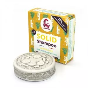 Lamazuna Stugge shampoo voor normaal haar - witte en groene klei (70 g)