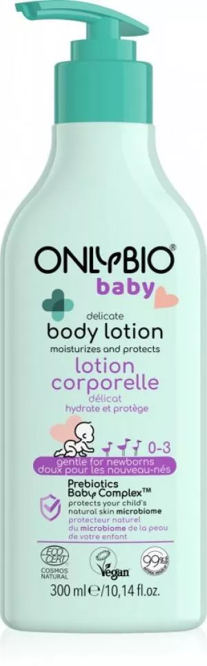 OnlyBio Zachte lichaamsmelk voor kinderen (300 ml) - voor pasgeborenen en oudere kinderen