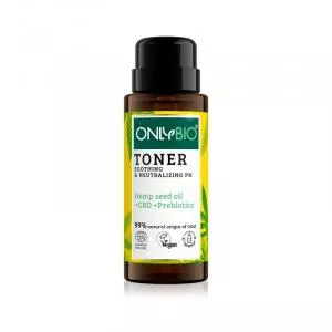 OnlyBio Kalmerende tonic voor de gevoelige huid met hennep en CBD olie (300 ml)