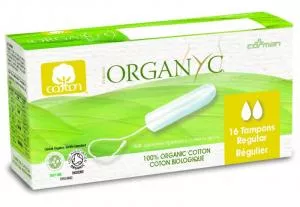 Organyc Tampons Regular (16 stuks) - 100% biologisch katoen, 2 druppels