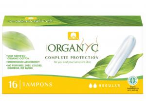 Tampons Regular (16 stuks) - 100% biologisch katoen, 2 druppels