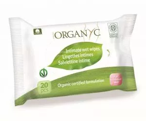 Organyc BIO vochtige doekjes voor intieme hygiëne (20 stuks) - 100% biologisch katoen
