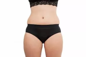 Pinke Welle Menstruatie Slipje Zwart Bikini - Medium Zwart - htr. en lichte menstruatie (L)