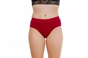 Pinke Welle Menstruatie Slipje Bikini Rood - Medium - 100 dagen omruilbeleid en lichte menstruatie (M)