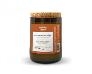 The Greatest Candle Kaars in een wijnfles (170 g) - darjeelingbloem - gaat ca. 50 uur mee