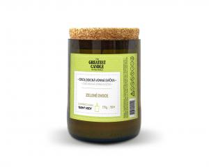 The Greatest Candle Kaars in een wijnfles (170 g) - groen fruit - gaat ca. 50 uur mee