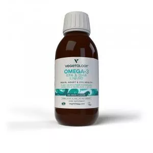 Vegetology Vegetology Opti-3, Omega-3 EPA en DHA met vitamine D3, vloeibaar 150 ml, niet gearomatiseerd