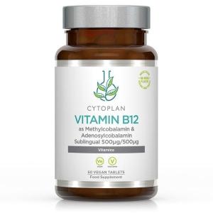 Vitamine B12, 1000 µg Bioactive onder de tong, 60 tabletten