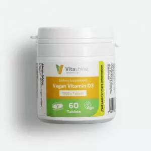 Vegetology Vitashine vitamine D3 in tabletten 1000 iu 60 tabletten