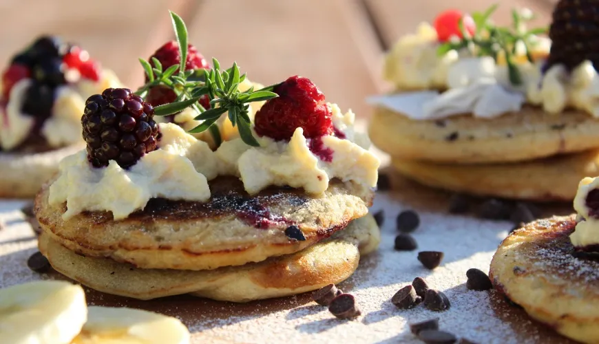 Energievolle, uitgebalanceerde glutenvrije pannenkoeken