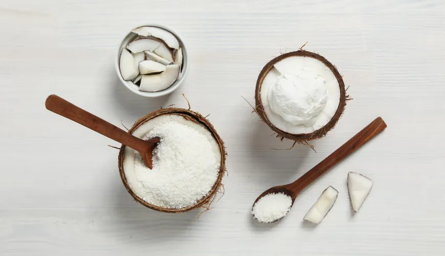 Kokosmeel is een perfecte aanvulling op traditionele recepten, niet alleen van banketbakkers